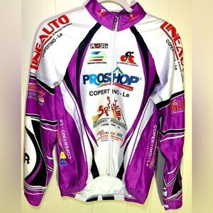 ITALY Rosti Cycling Biking Fleece Jersey Coat Long Sleeve MENS Large